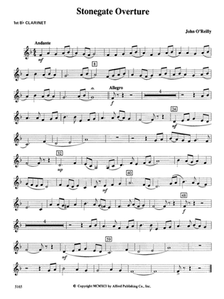 Stonegate Overture: 1st B-flat Clarinet