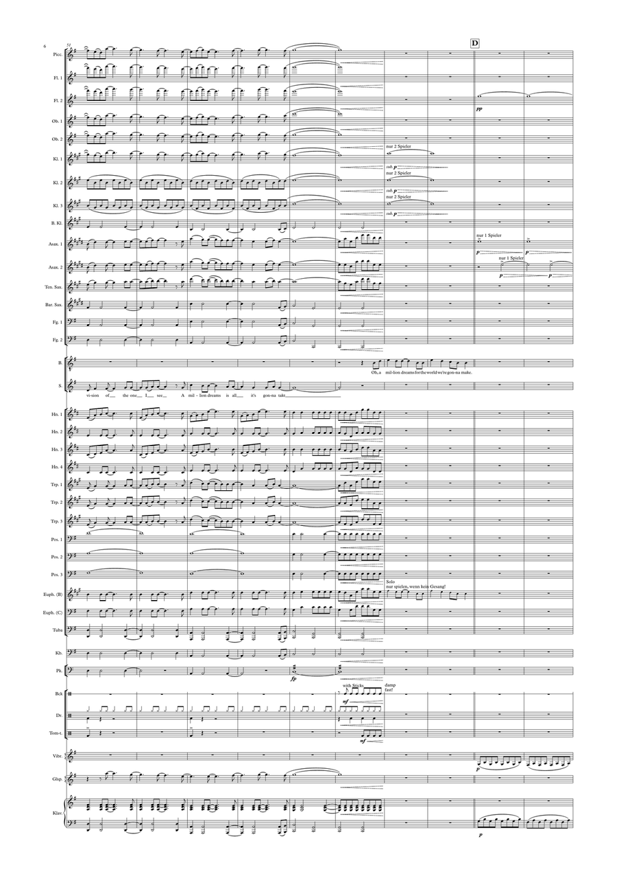 A Million Dreams Concert Band scores gallery preview page 6