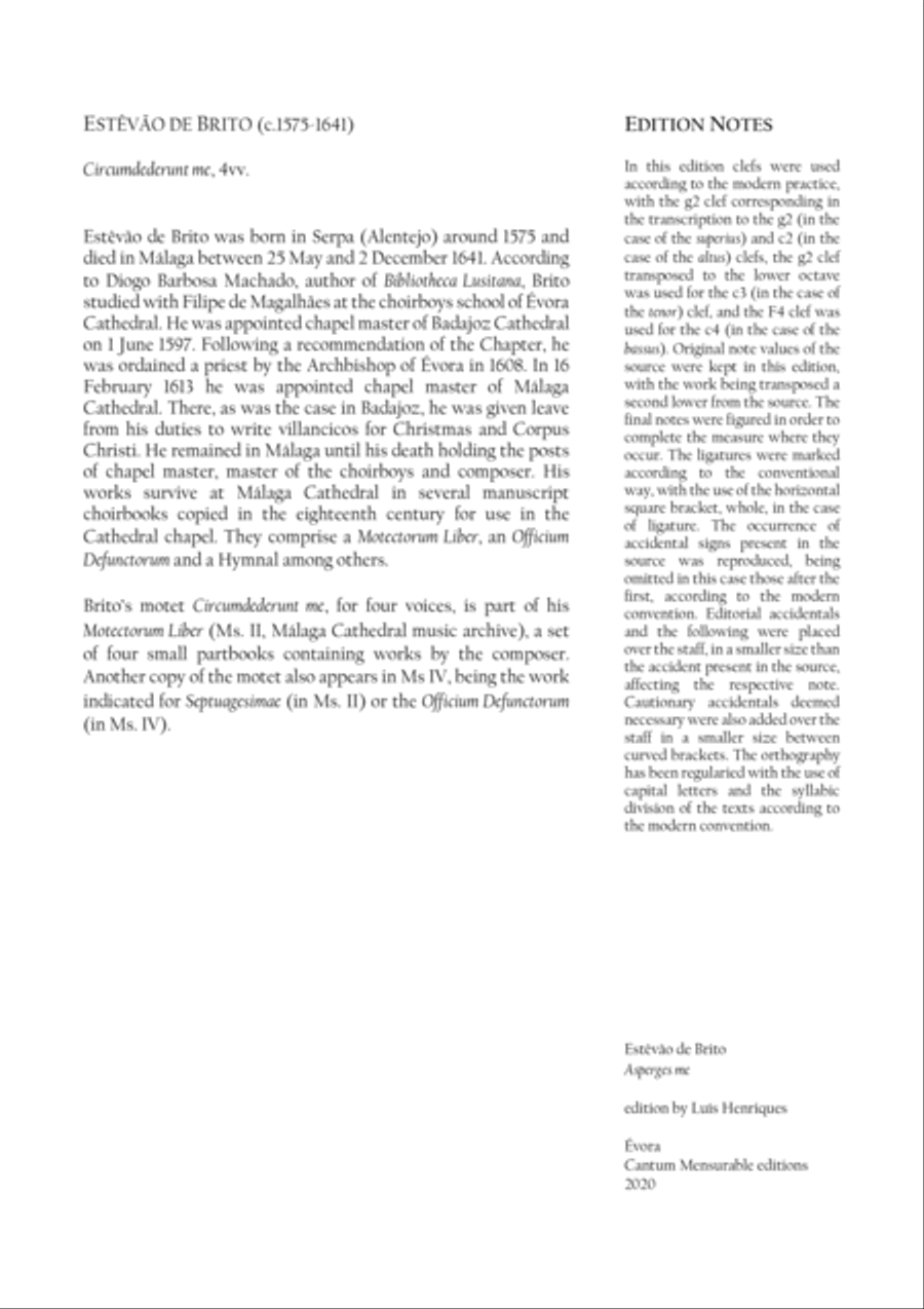 Circumdederunt me 4-Part scores gallery preview page 2