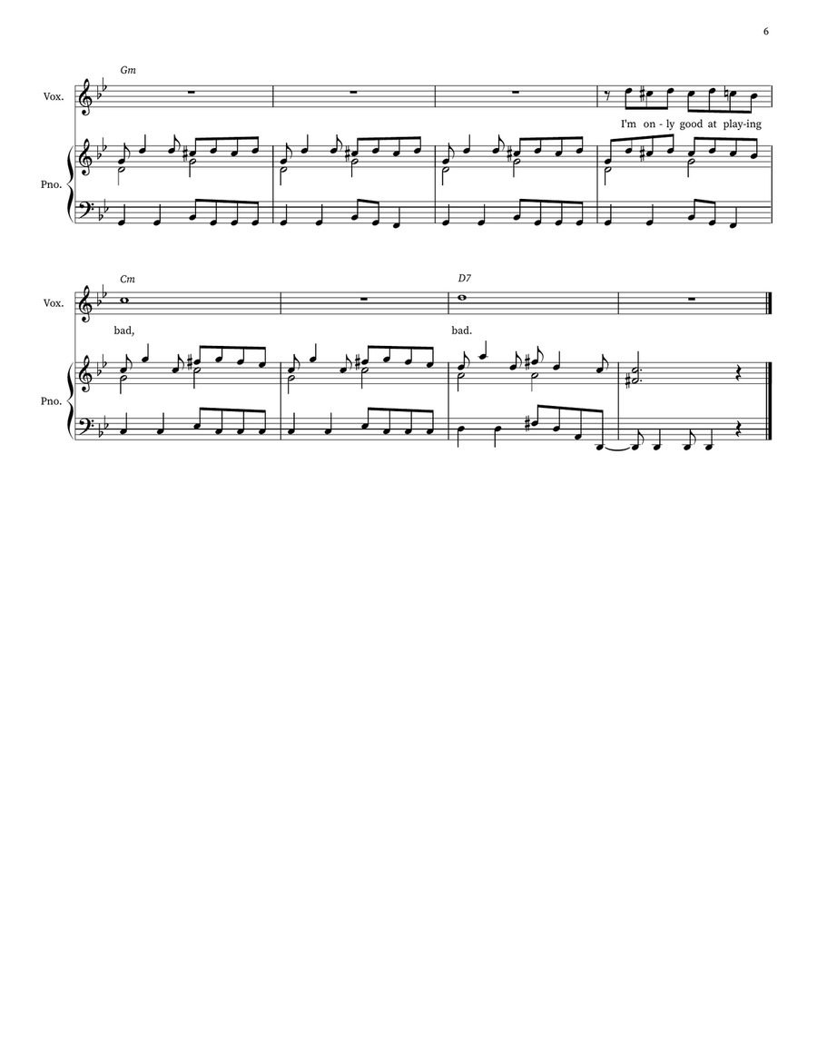 Bad Guy Bad Guy Piano, Vocal scores gallery preview page 6