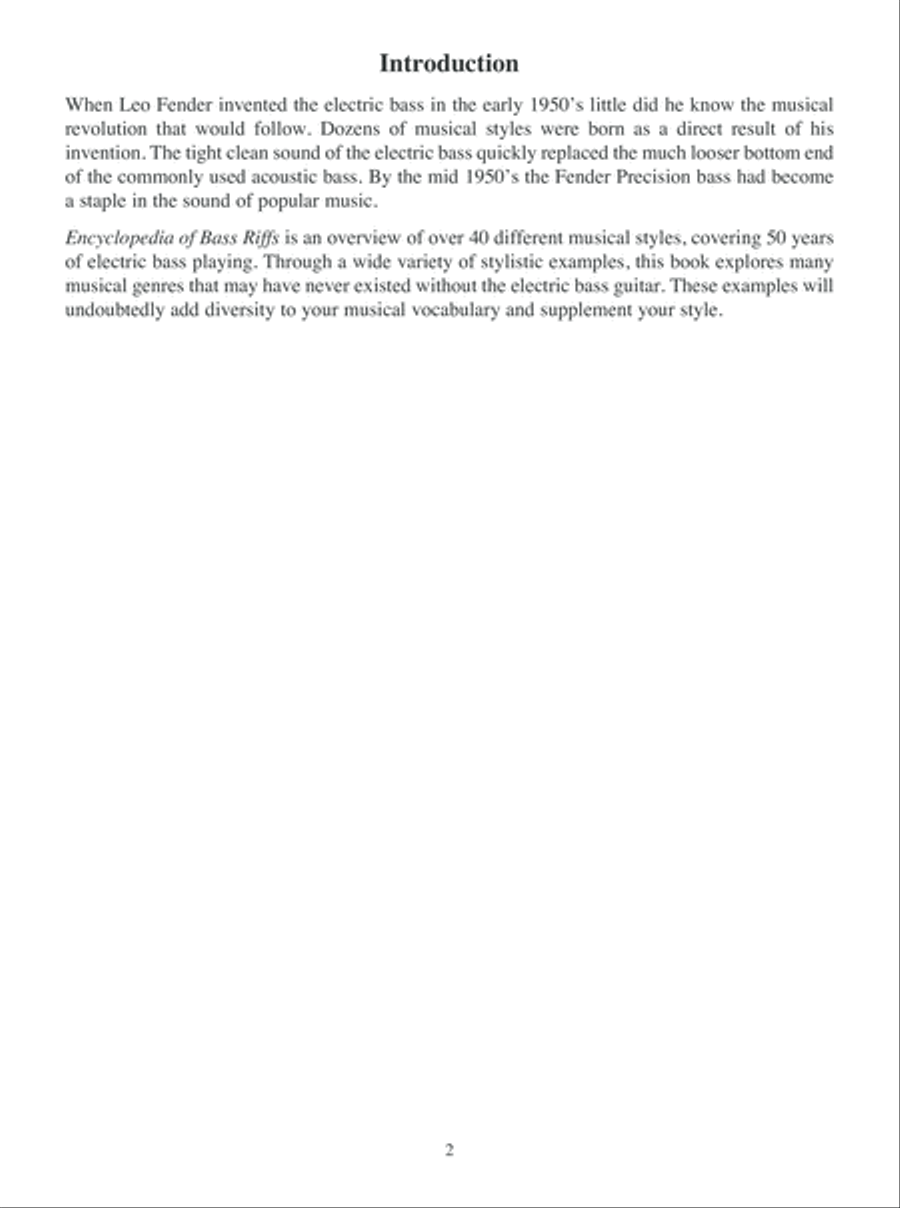 Encyclopedia of Bass Riffs Bass Guitar scores gallery preview page 3