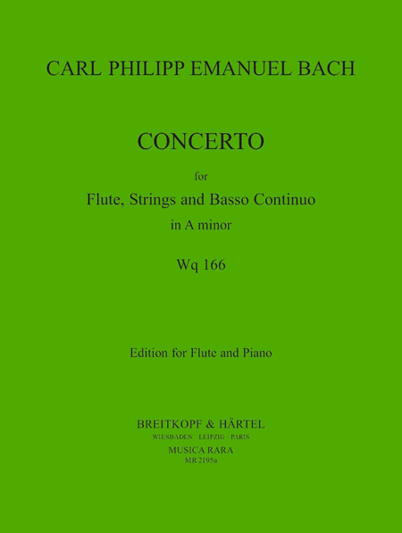 Flute Concerto in A minor Wq 166