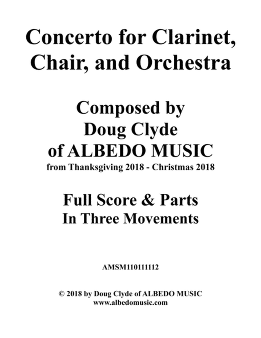 Concerto for Clarinet, Chair, and Orchestra. All Three Movements. image number null