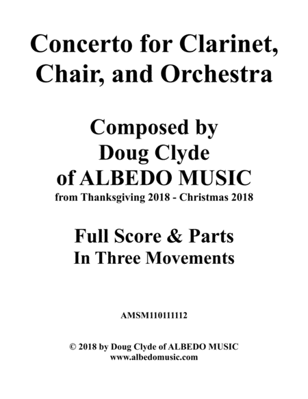 Concerto for Clarinet, Chair, and Orchestra. All Three Movements. image number null