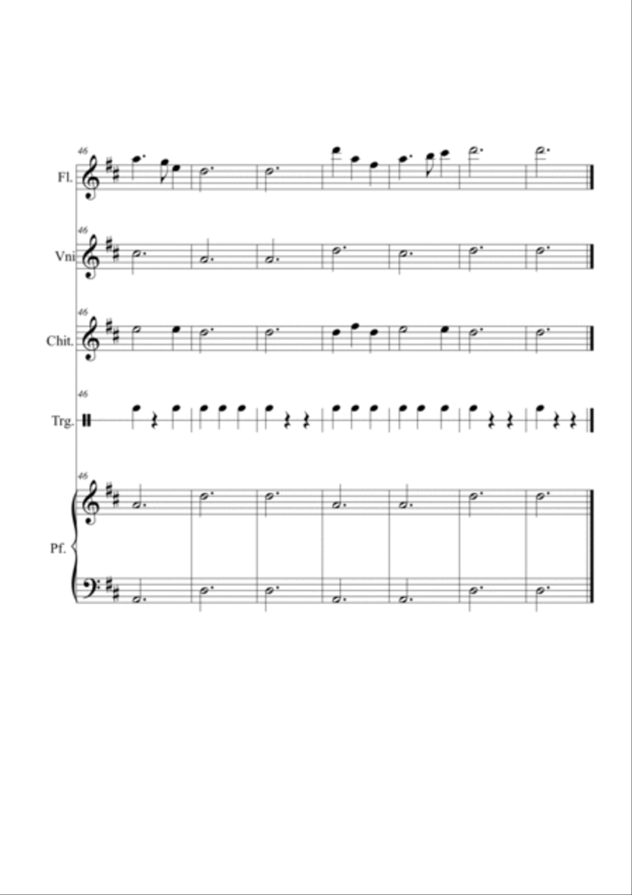 Stille Nacht. Easy ensamble Flute scores gallery preview page 6