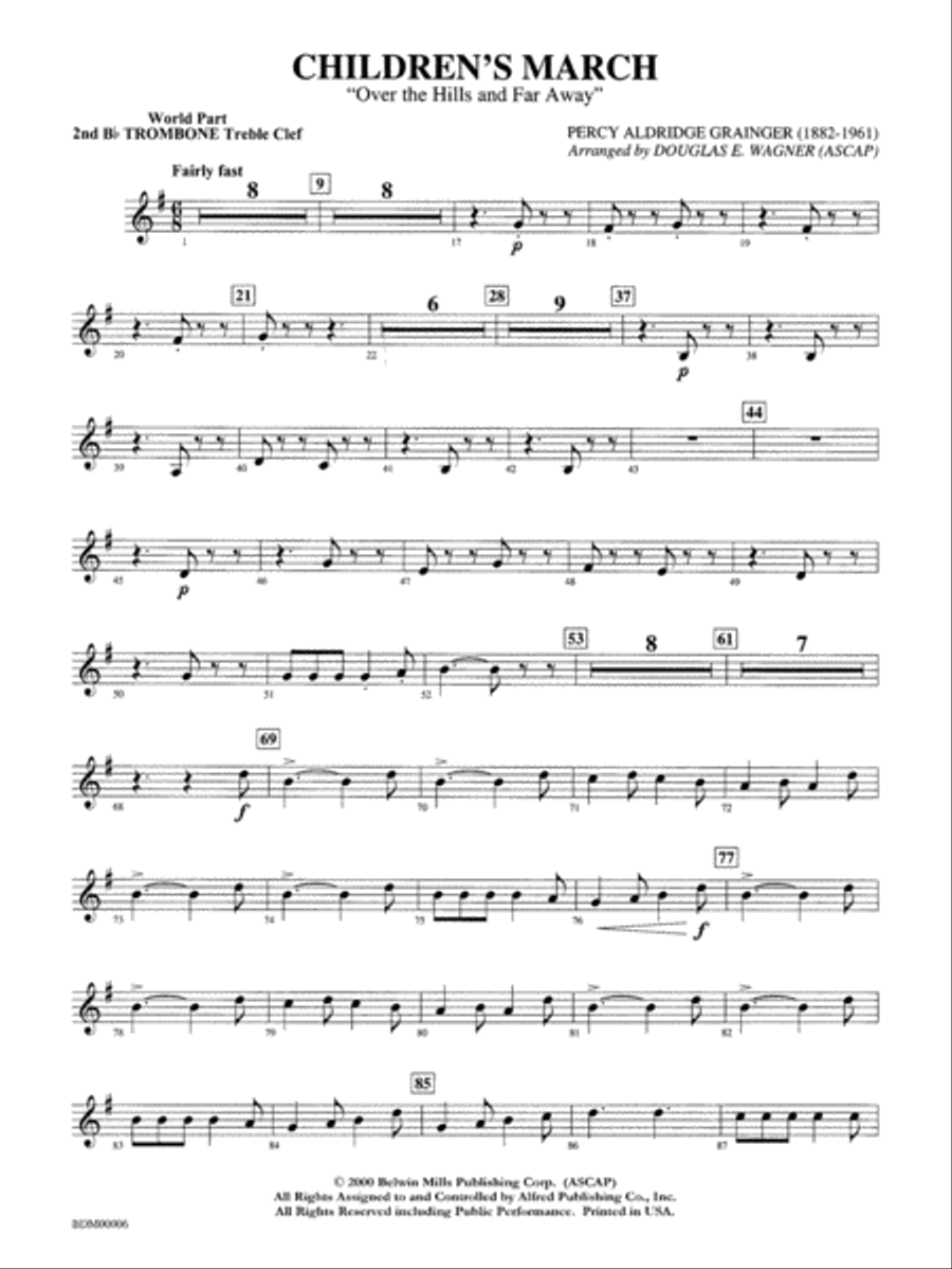 Children s March WP 2nd B flat Trombone T.C. by Percy Aldridge Grainger Concert Band Digital Sheet Music Sheet Music Plus