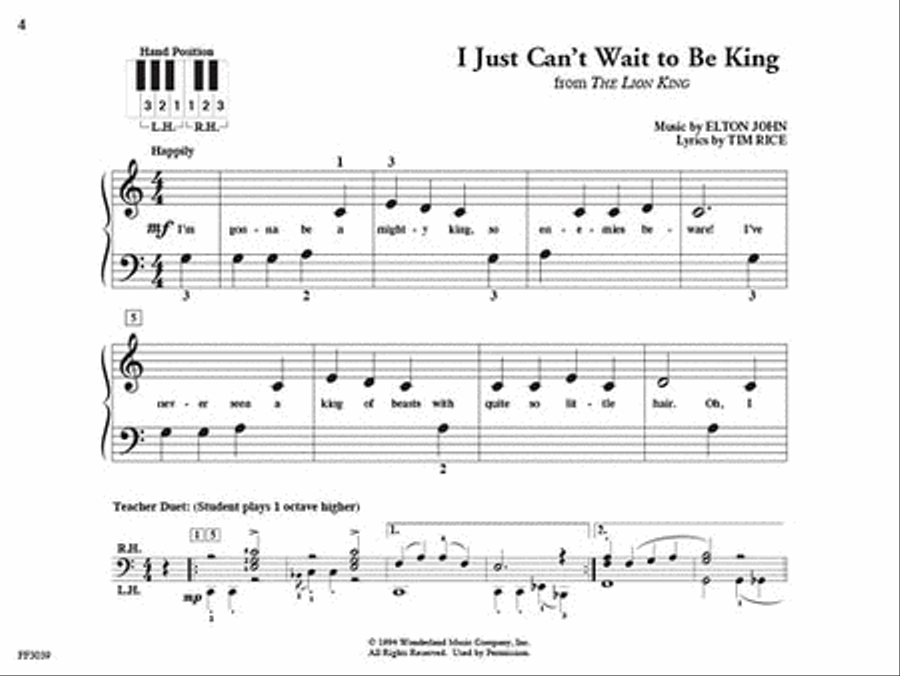 PreTime® Piano Disney PreTime® Piano Disney Piano Method scores gallery preview page 4