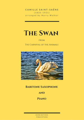 Book cover for Saint-Saëns: The Swan (for Baritone Saxophone and Piano)