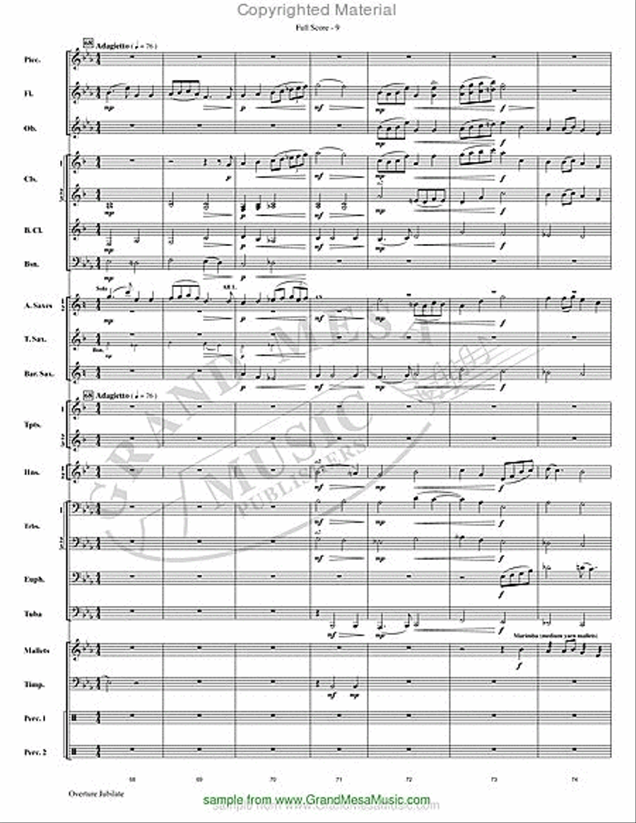 Overture Jubilate Concert Band scores gallery preview page 10