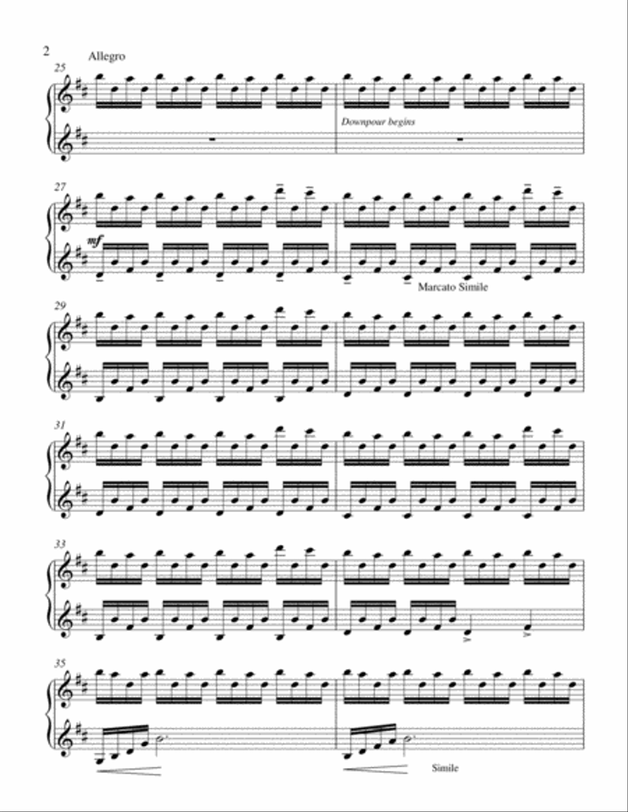 Desert Rain Desert Rain Piano Solo scores gallery preview page 2