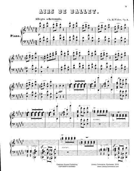 Airs de ballet, pour piano, Op. 4.