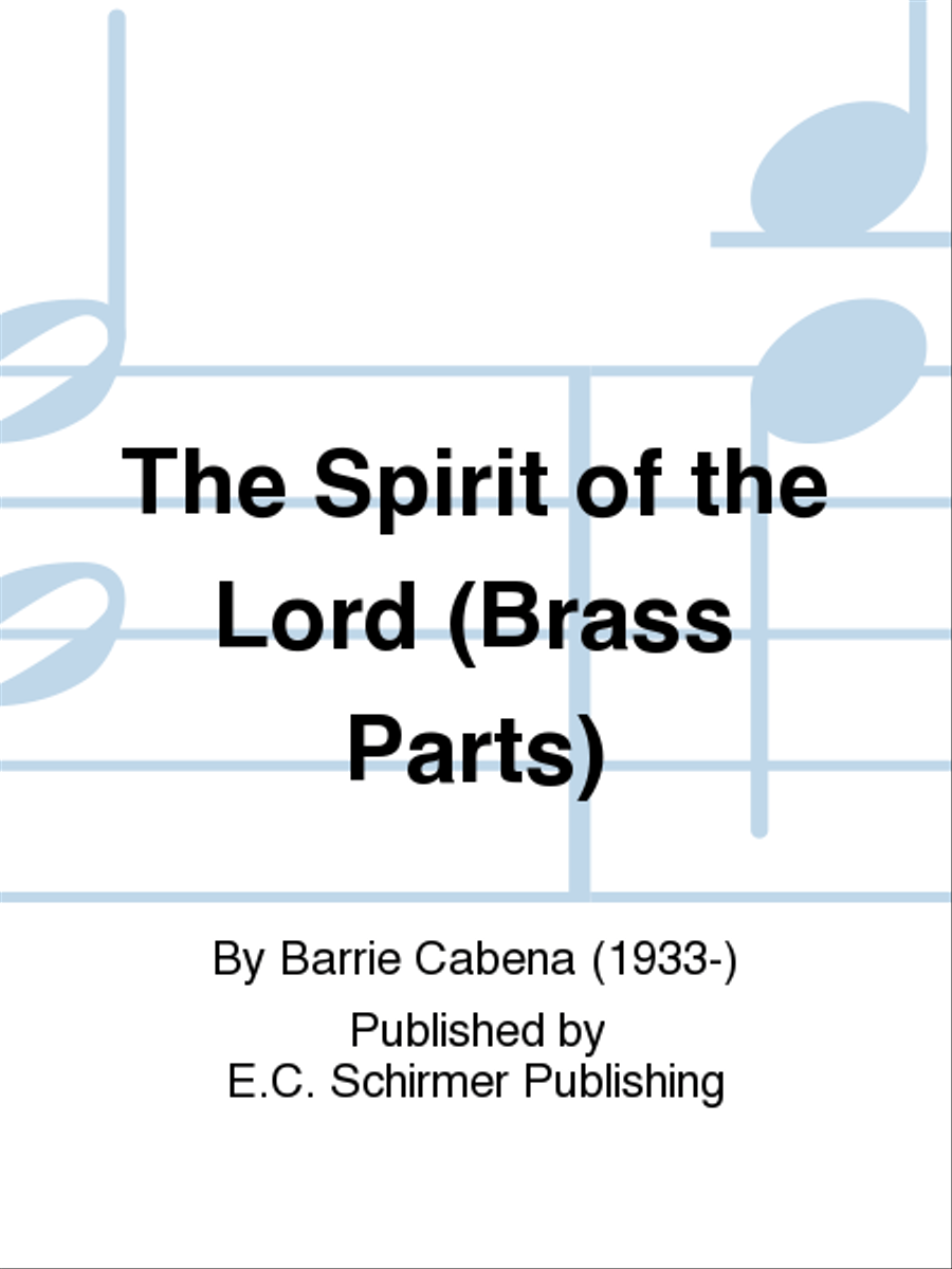 The Spirit of the Lord (Brass Parts) Choir scores gallery preview page 1