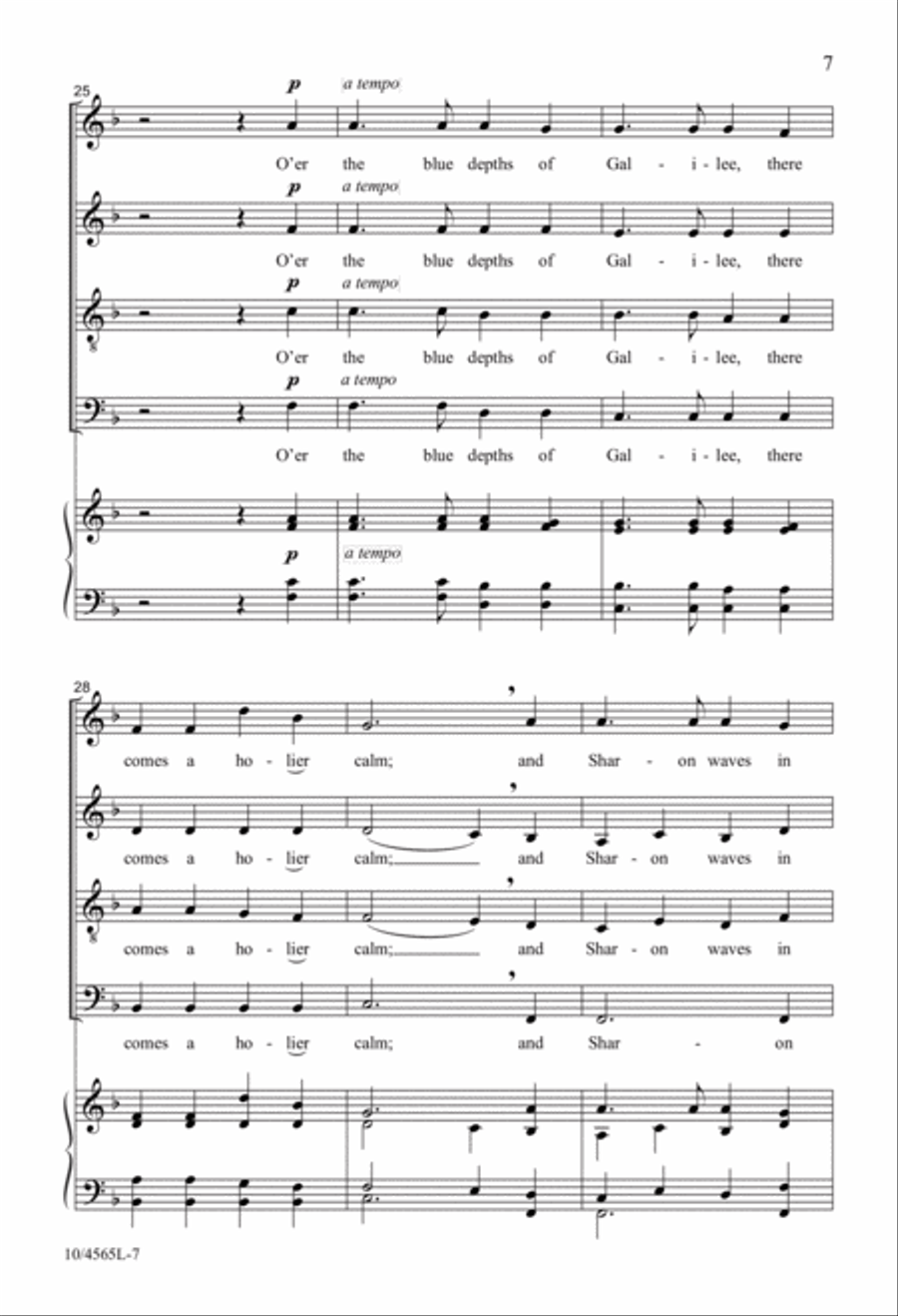 Calm on the Listening Ear of Night A Cappella scores gallery preview page 7