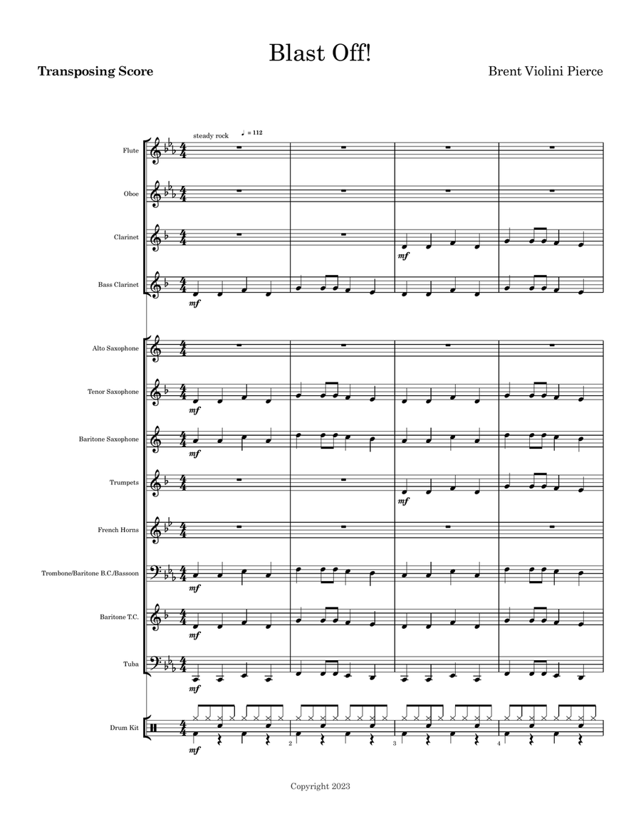 Blast Off! Concert Band scores gallery preview page 2