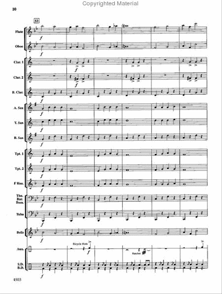 Antique Car Parade Antique Car Parade Concert Band scores gallery preview page 11