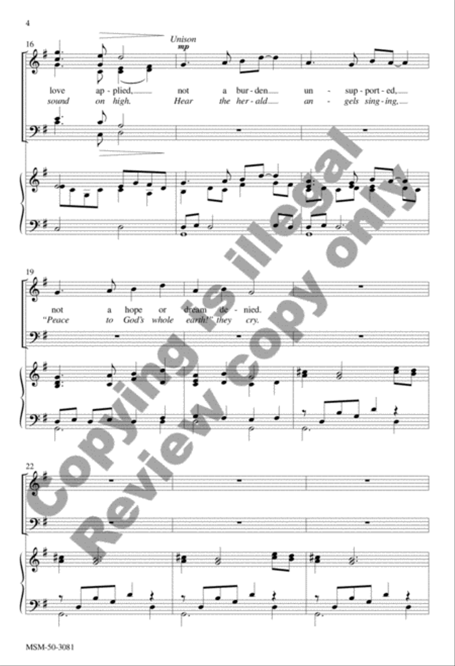 The Gift of Angels The Gift of Angels 4-Part scores gallery preview page 4