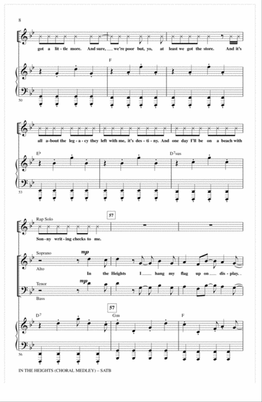 In The Heights (Choral Medley) (arr. Mac Huff) 4-Part scores gallery preview page 6