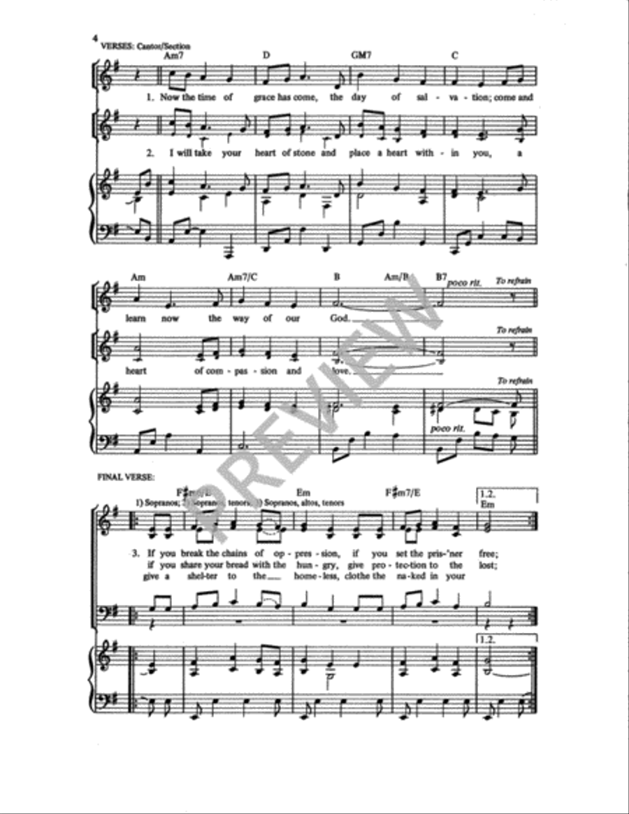 Return to God 4-Part scores gallery preview page 5