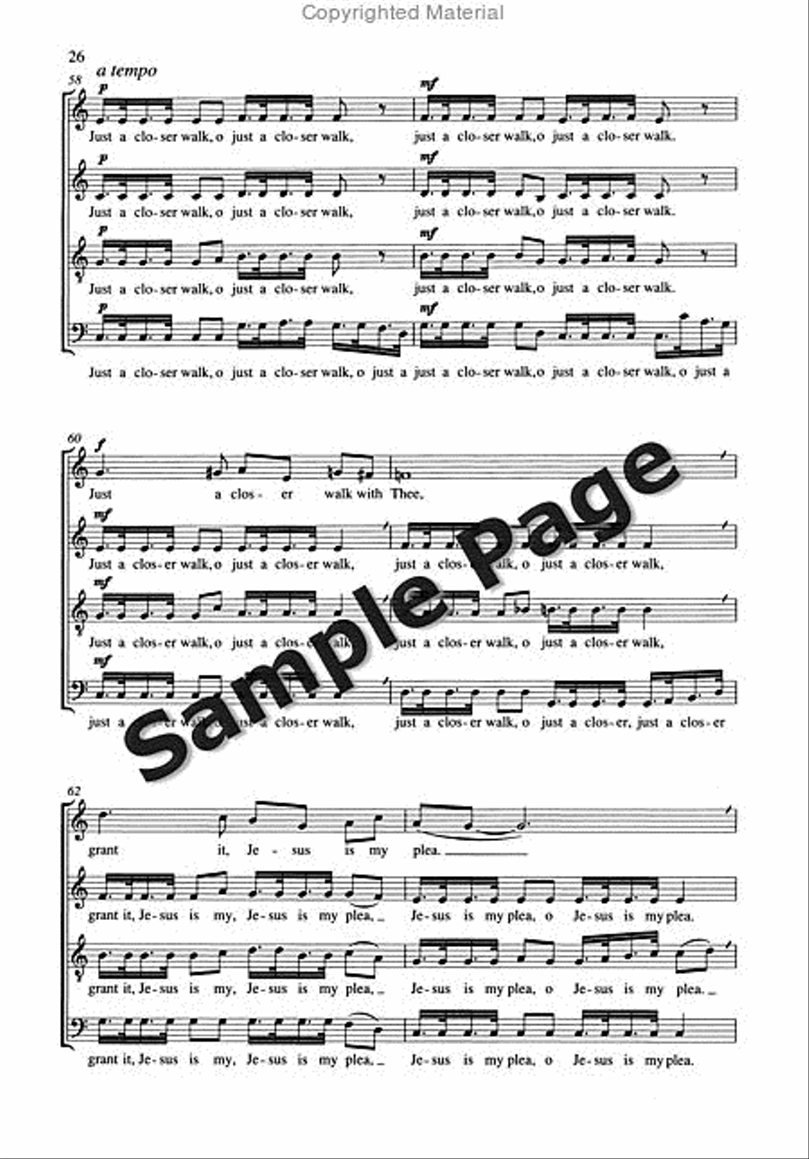 Spirituals And Gospels,4 Ch.sc 4-Part scores gallery preview page 27
