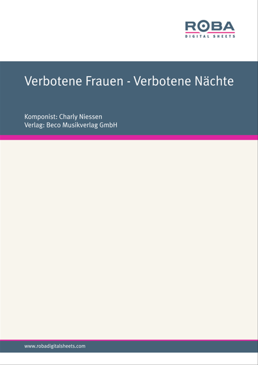 Verbotene Frauen - Verbotene Nachte Alto Saxophone scores gallery preview page 1