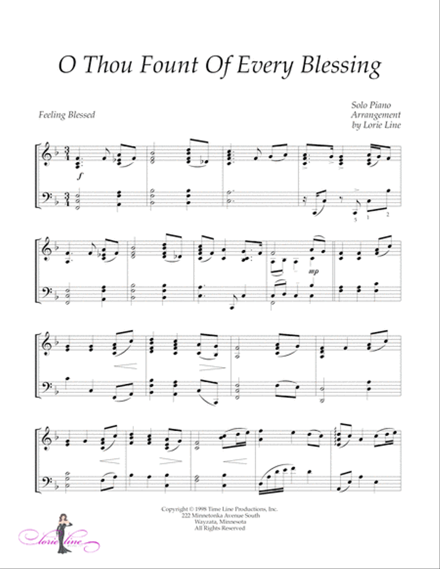 O Thou Fount Of Every Blessing Piano Solo scores gallery preview page 2