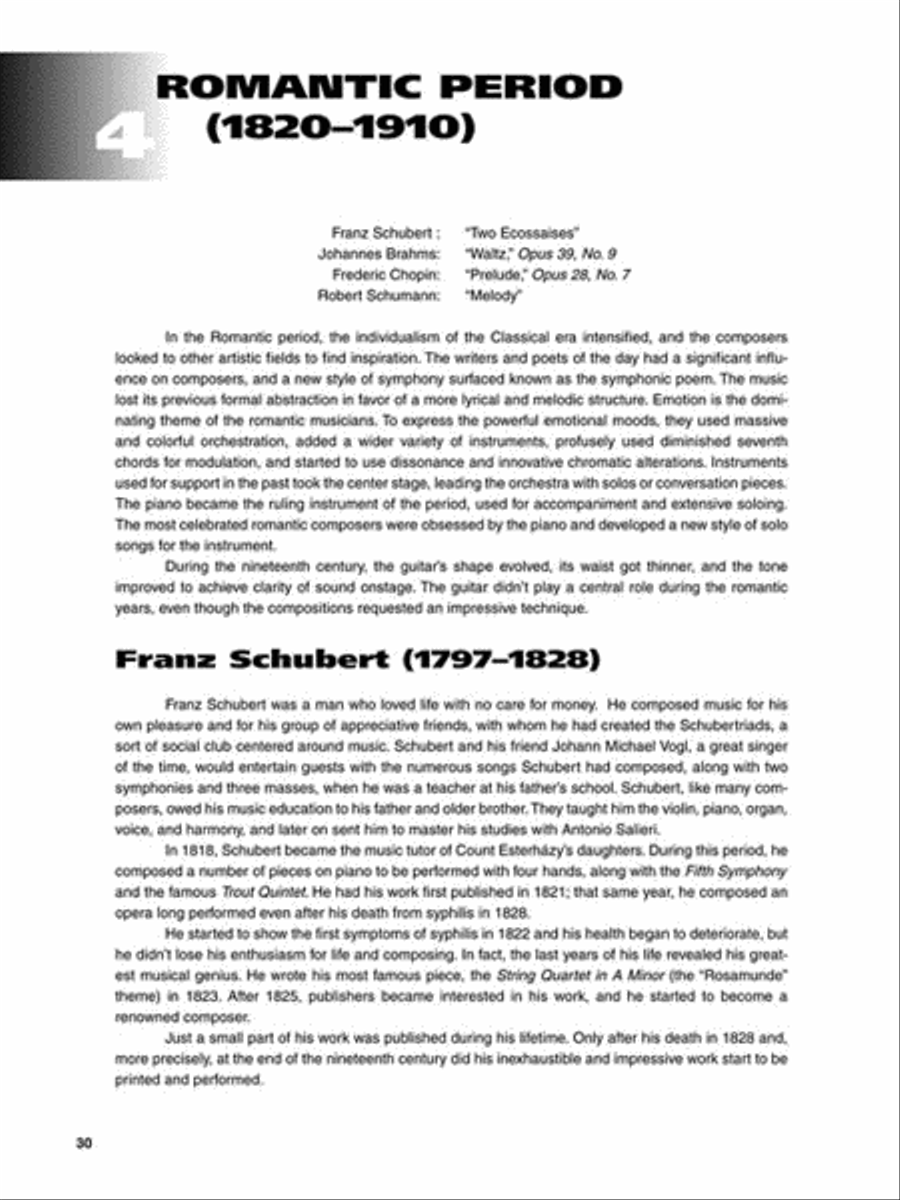 Classical Themes for Electric Guitar Acoustic Guitar scores gallery preview page 5
