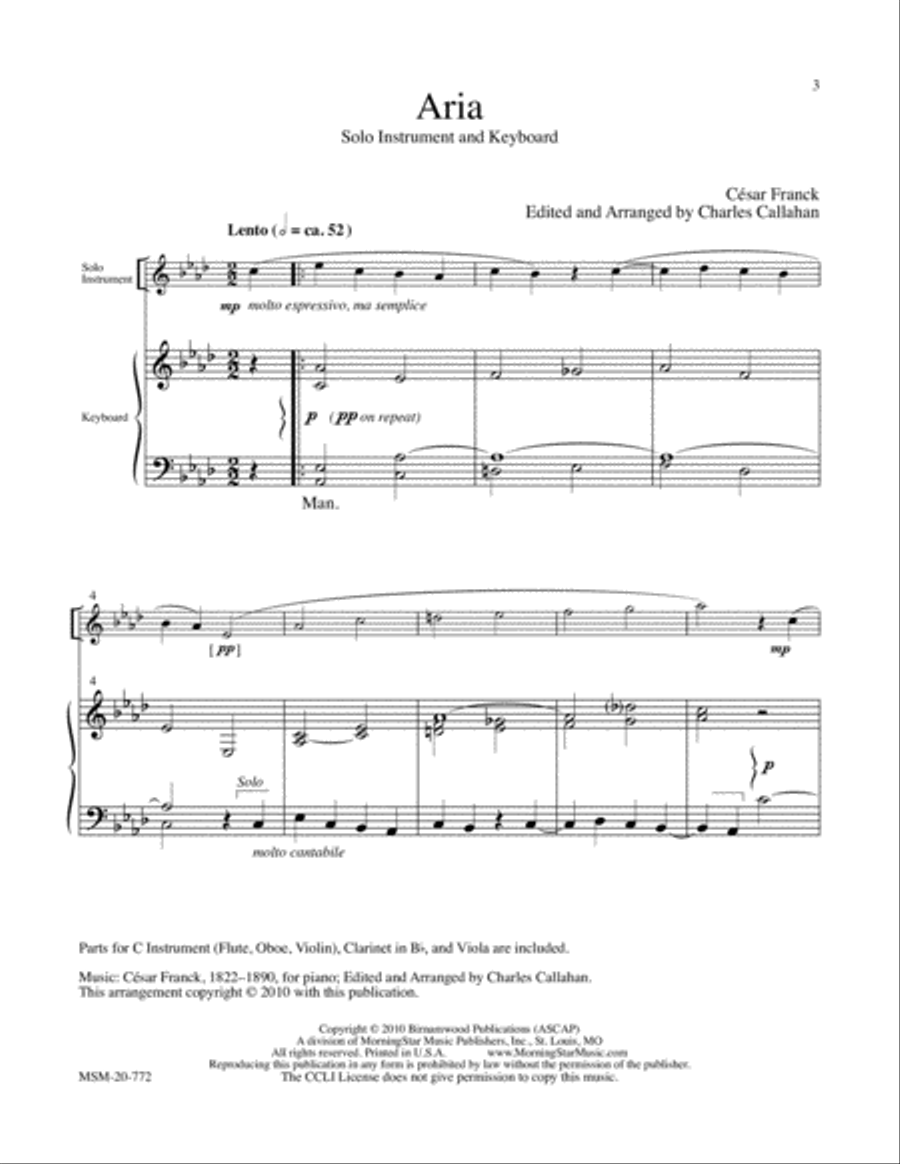 Aria Clarinet scores gallery preview page 2