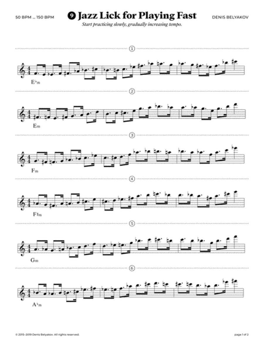 Jazz Lick #9 for Playing Fast image number null