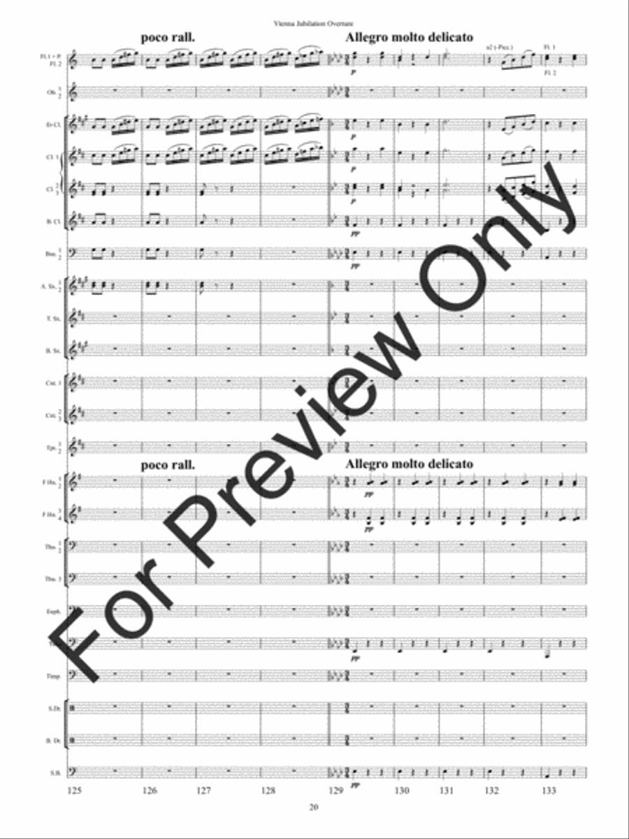 Vienna Jubilation Overture Concert Band scores gallery preview page 23
