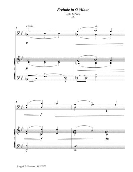 Scriabin: Prelude in G Minor for Cello & Piano image number null