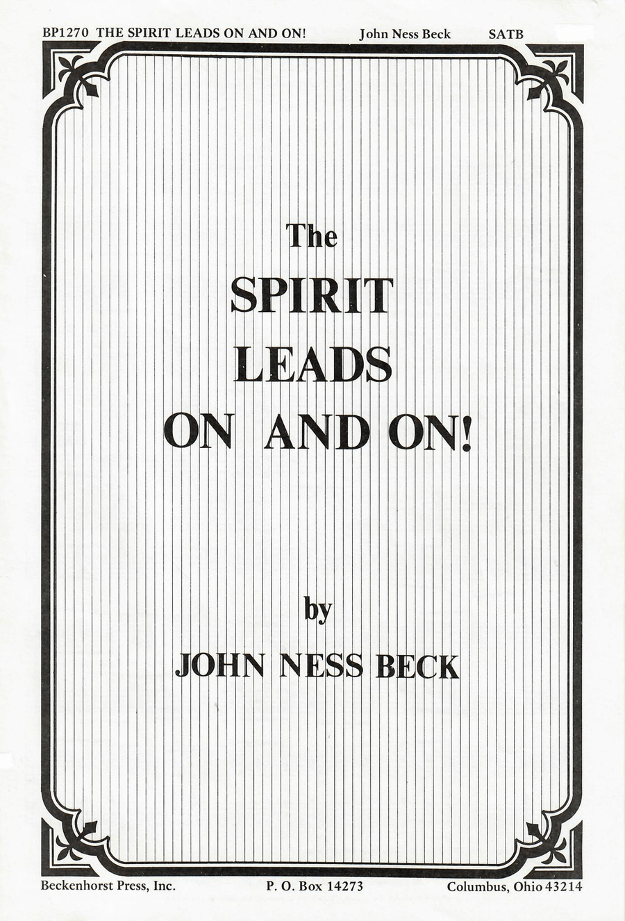 The Spirit Leads On and On 4-Part scores gallery preview page 1