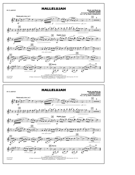 Hallelujah - Bb Clarinet