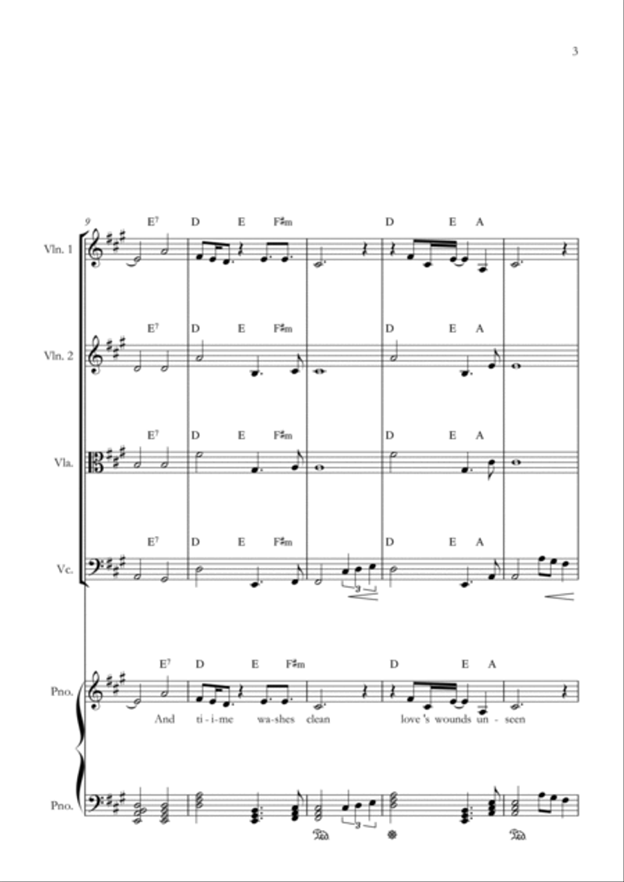 Long Long Time Long Long Time String Quartet scores gallery preview page 3