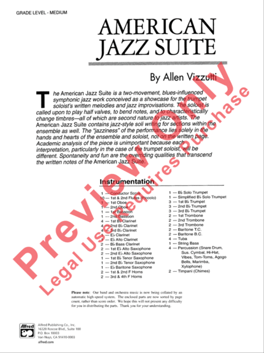 American Jazz Suite American Jazz Suite Concert Band scores gallery preview page 2