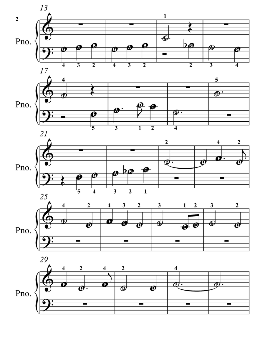 Baseball Theme Baseball Theme Easy Piano scores gallery preview page 2