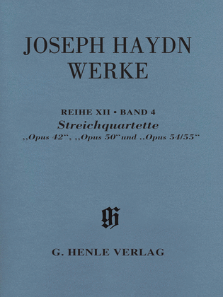 Book cover for String Quartets op. 42, op. 50, op. 54/55