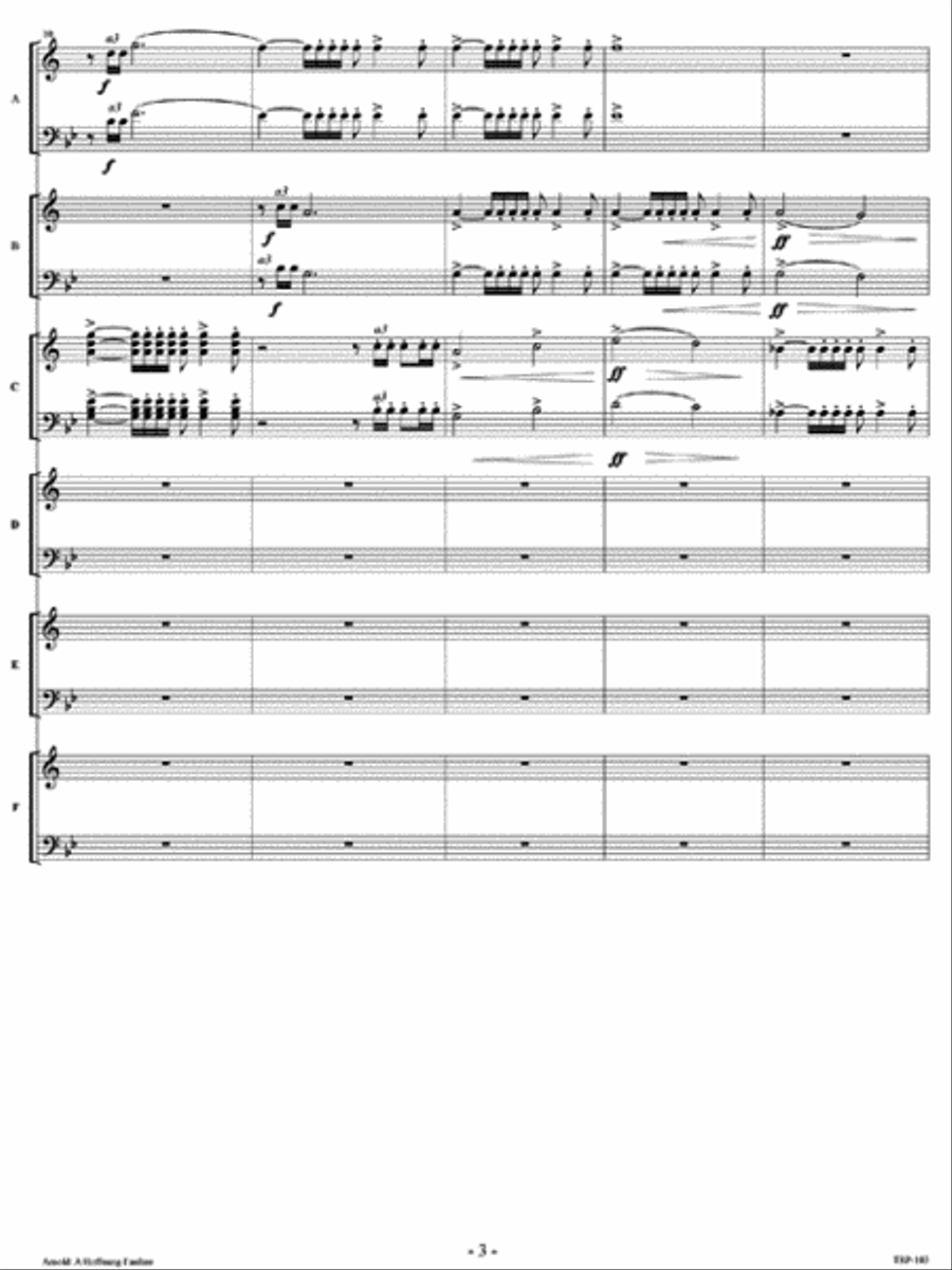 A Hoffnung Fanfare (original) Small Ensemble scores gallery preview page 4