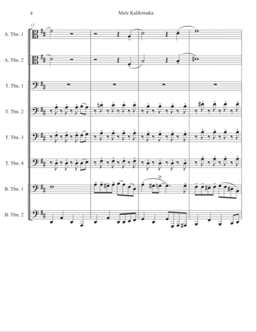 Mele Kalikimaka Mele Kalikimaka Brass Ensemble scores gallery preview page 4