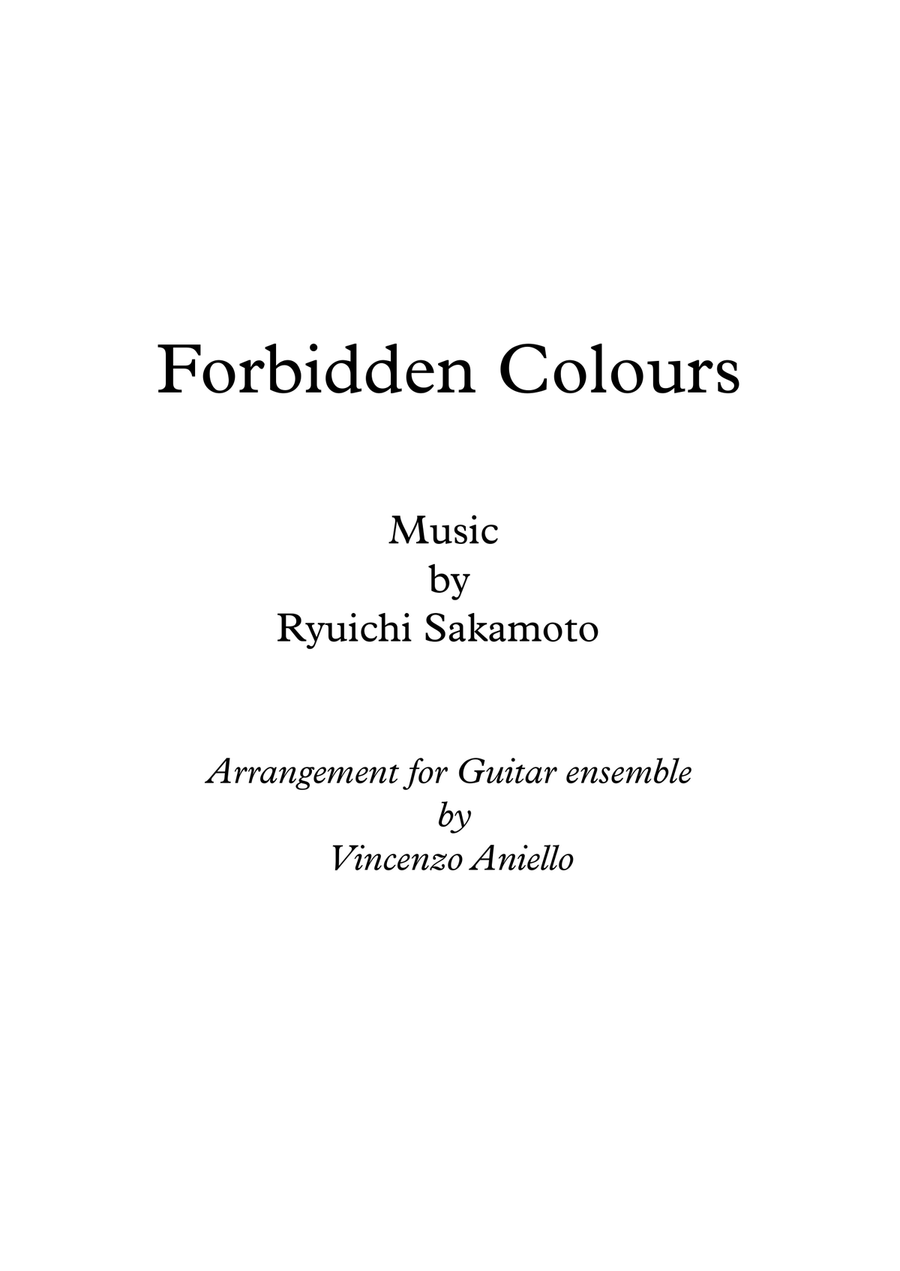 Forbidden Colours - Score Only Guitar Ensemble scores gallery preview page 1