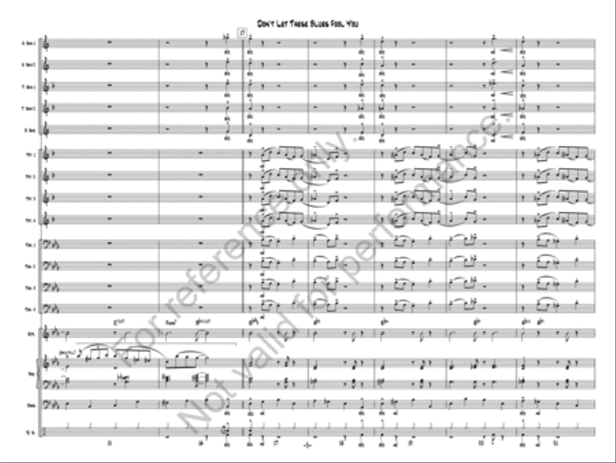 Don't Let These Blues Fool You Jazz Ensemble scores gallery preview page 6