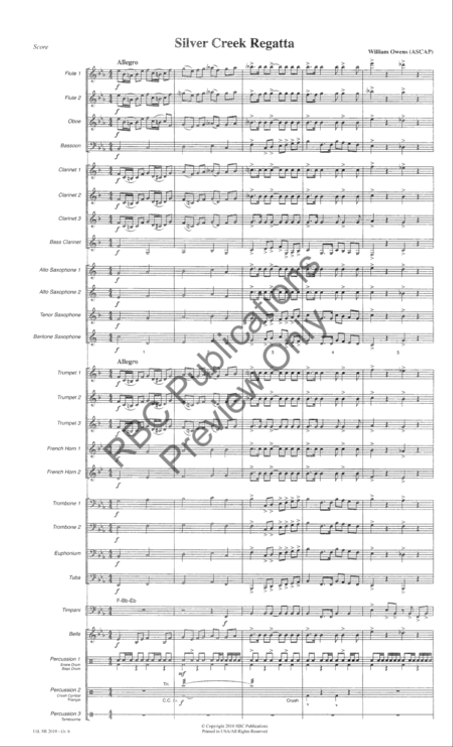 Silver Creek Regatta Concert Band scores gallery preview page 4