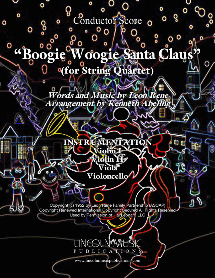 Boogie Woogie Santa Claus String Quartet scores gallery preview page 1