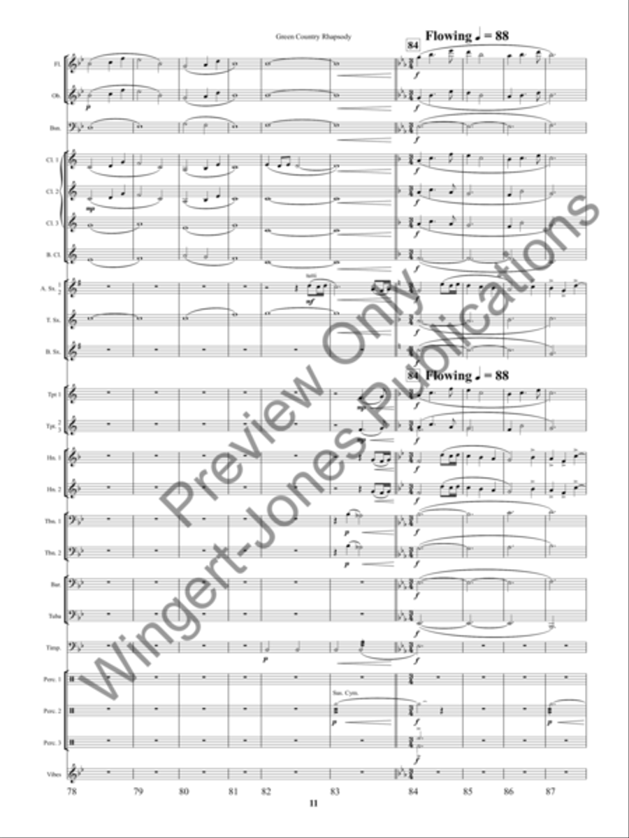 Green County Rhapsody Concert Band scores gallery preview page 14