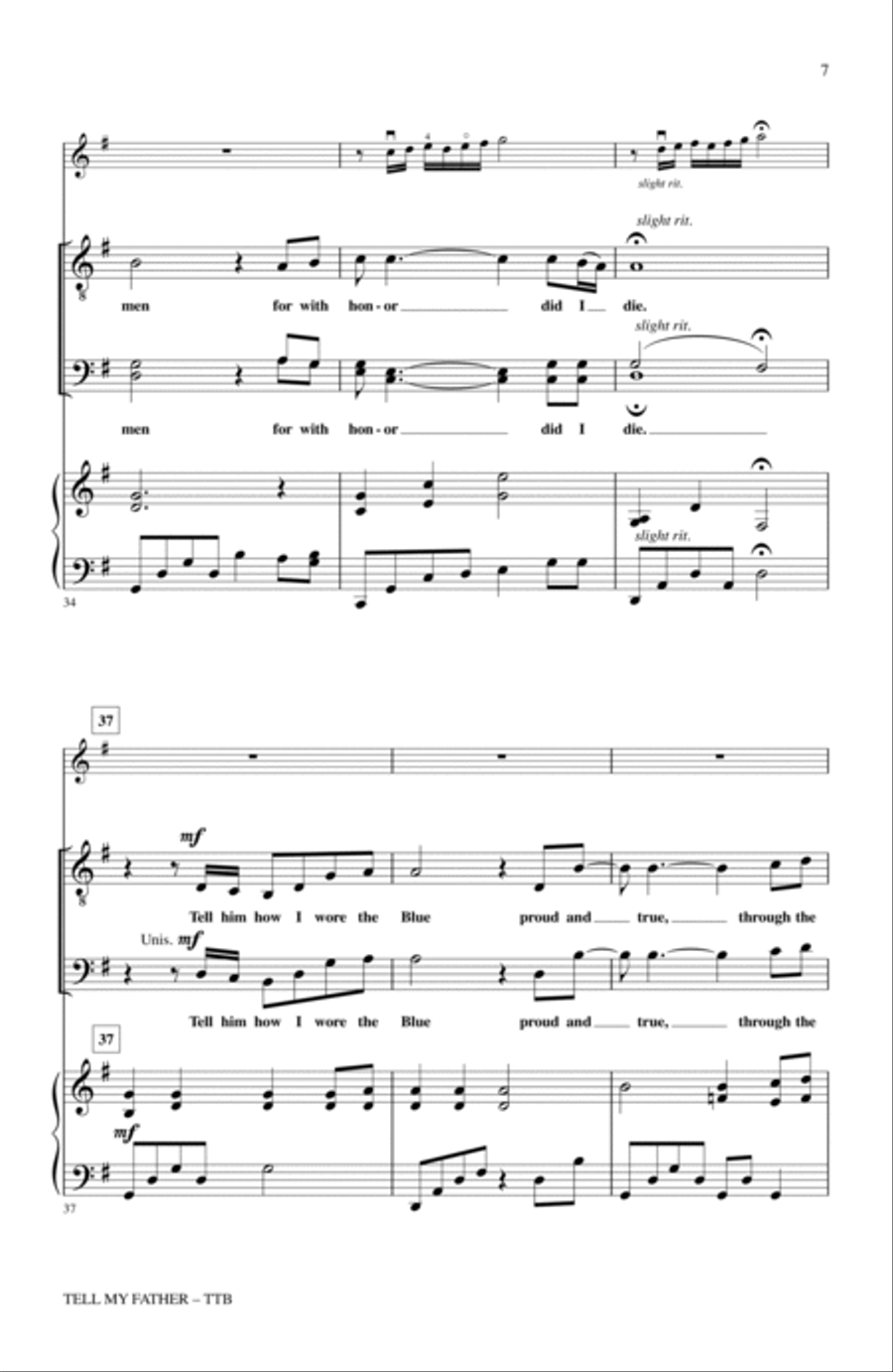 Tell My Father (from The Civil War: An American Musical) (arr. Andrea Ramsey)