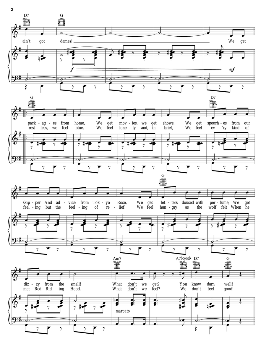 There Is Nothin' Like A Dame Guitar scores gallery preview page 2
