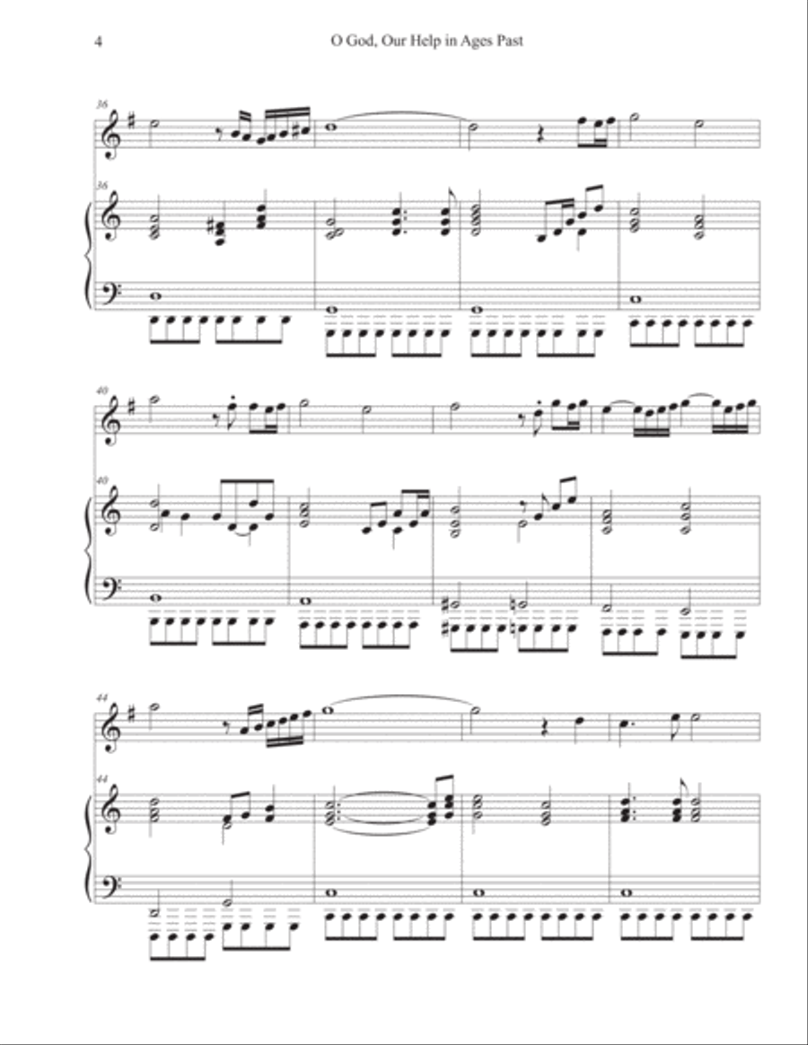 O God, Our Help in Ages Past (French Horn - Piano) Horn scores gallery preview page 4