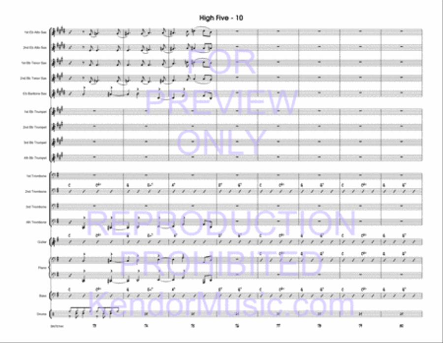 High Five (Full Score) High Five (Full Score) Jazz Ensemble scores gallery preview page 12