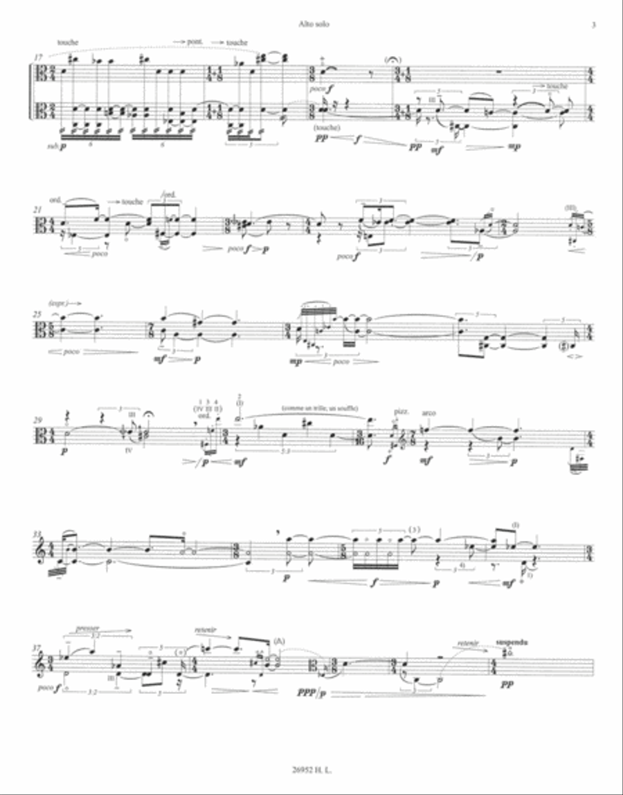 ...Some leaves II... Viola Solo scores gallery preview page 2