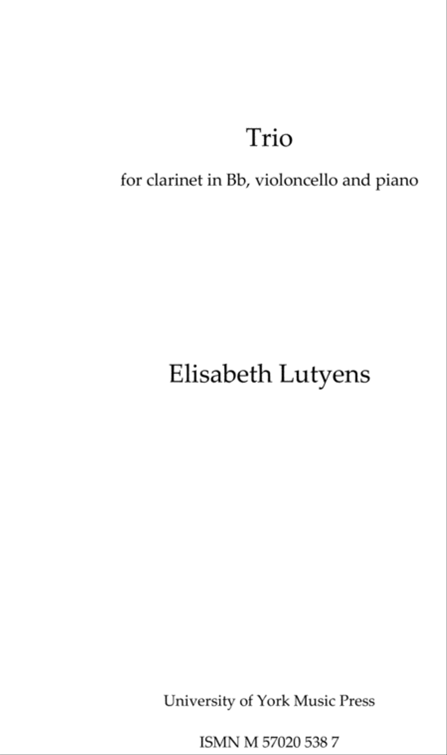 Trio Op.135 Trio Op.135 Clarinet scores gallery preview page 1