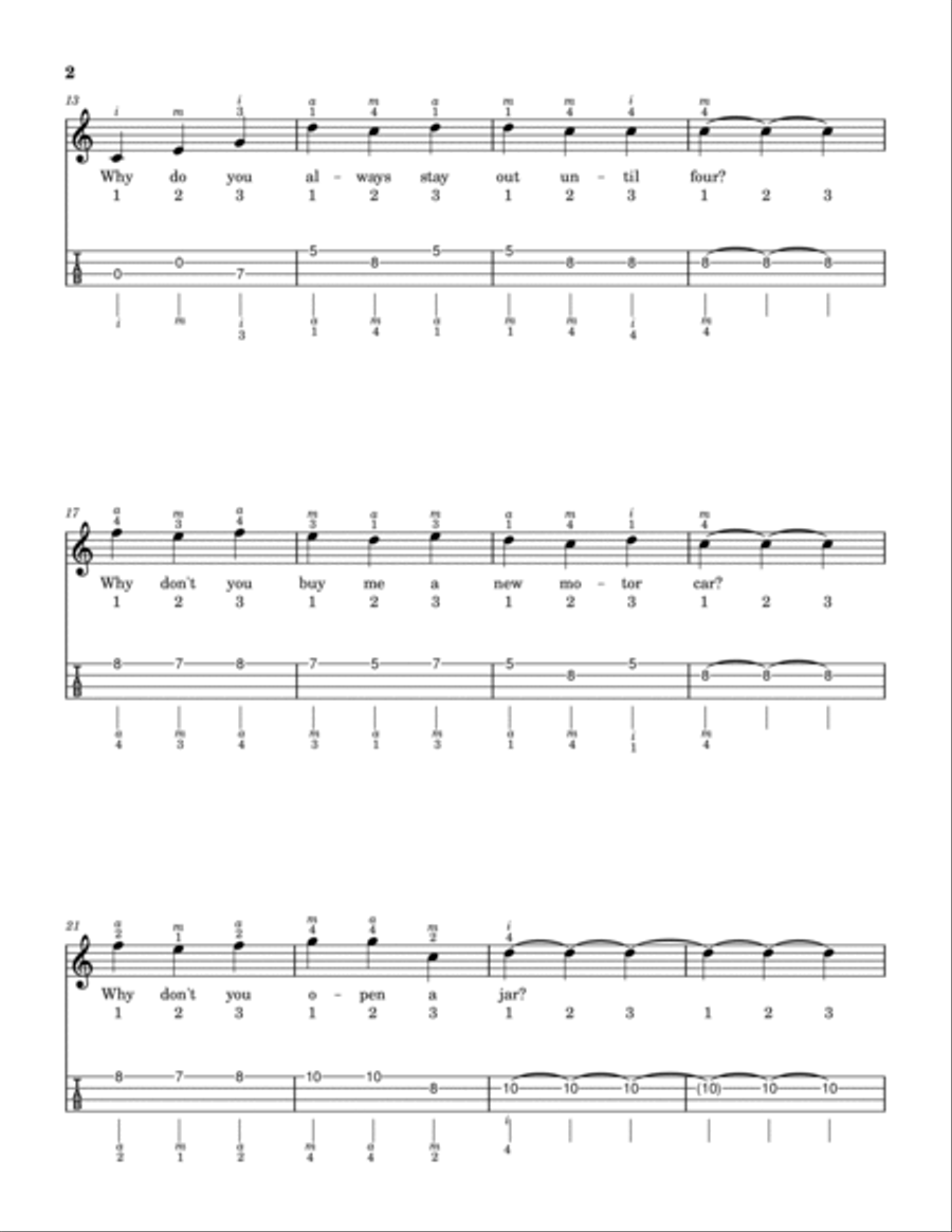 Why Waltz (Easy) Ukulele scores gallery preview page 2